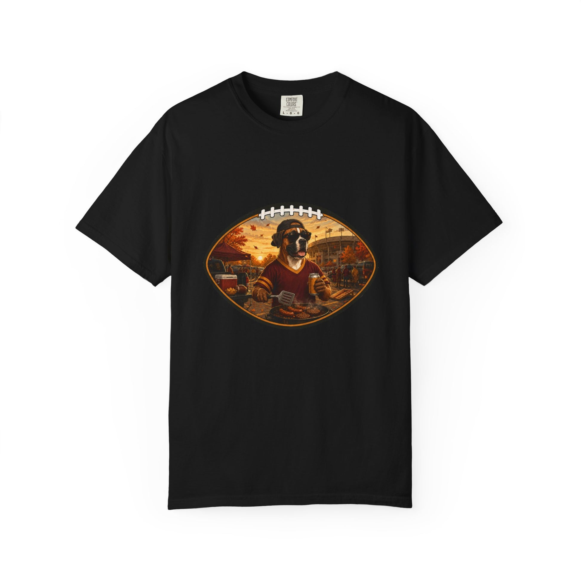 Boxer Tailgate Tee | Funny Fall Football Dog Shirt