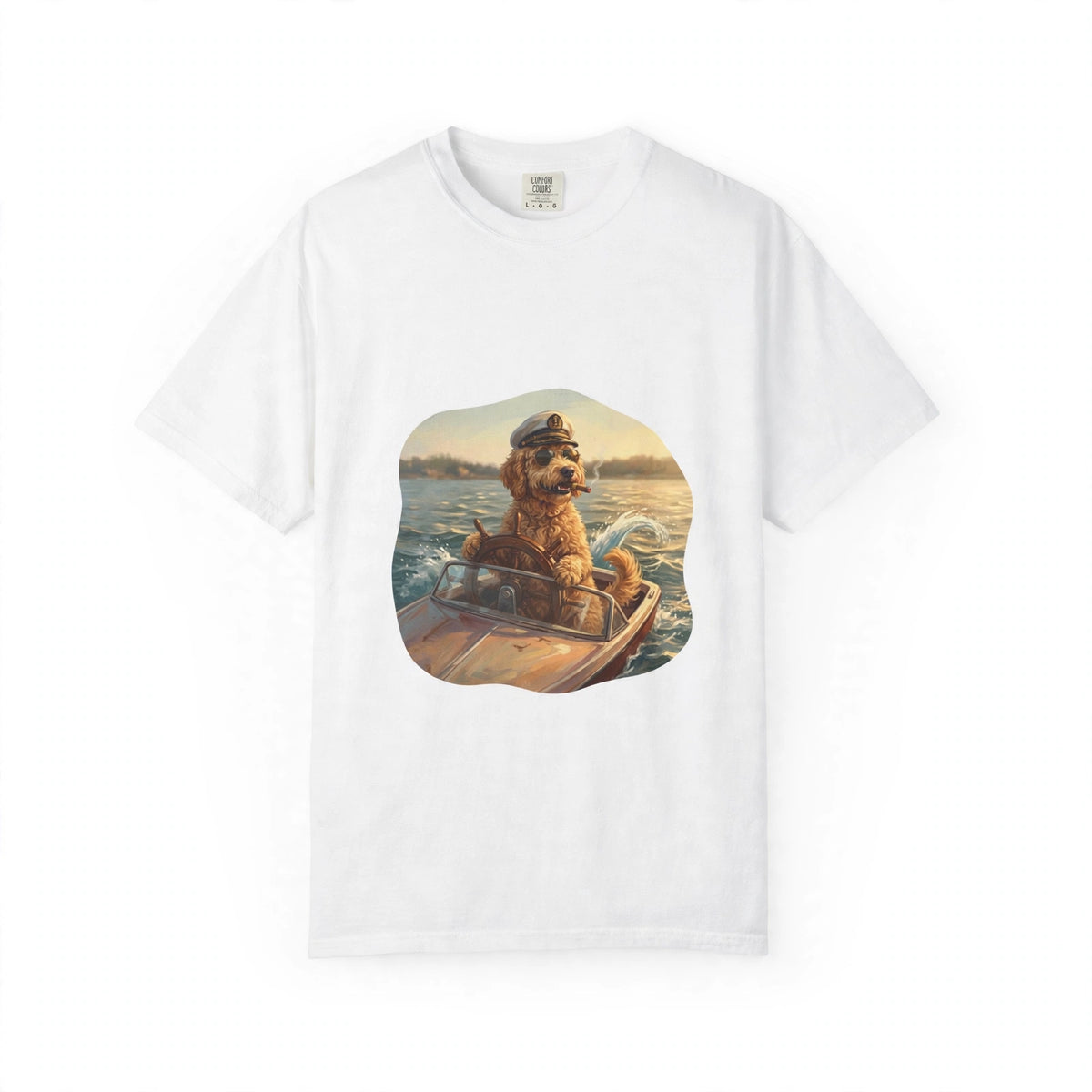 Goldendoodle Captain Tee | Funny Summer Dog Graphic Shirt