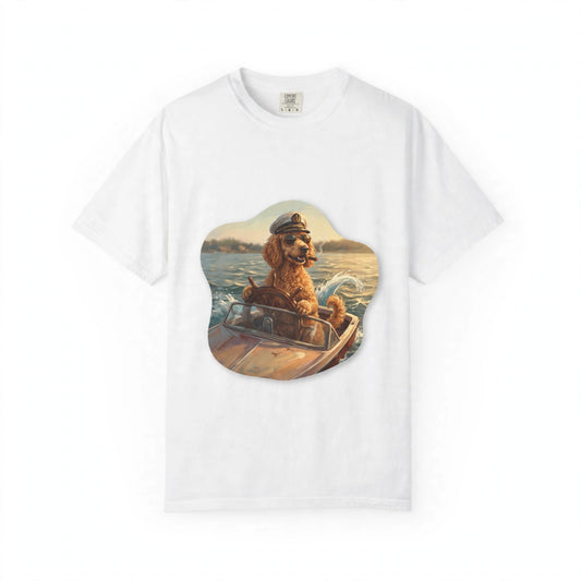 Poodle Captain Tee | Funny Summer Dog Graphic Shirt