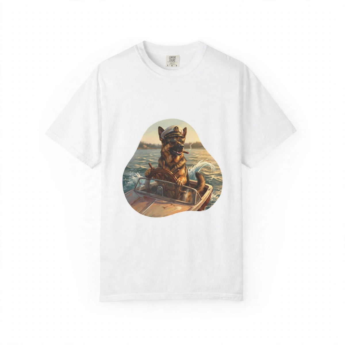 German Shepherd Captain Tee | Funny Summer Dog Graphic Shirt