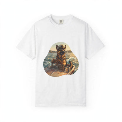 German Shepherd Captain Tee | Funny Summer Dog Graphic Shirt
