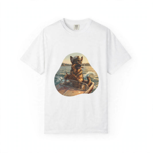 German Shepherd Captain Tee | Funny Summer Dog Graphic Shirt