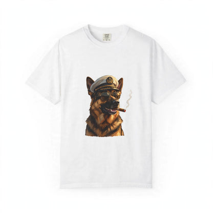 German Shepherd Captain Tee | Funny Summer Dog Graphic Shirt