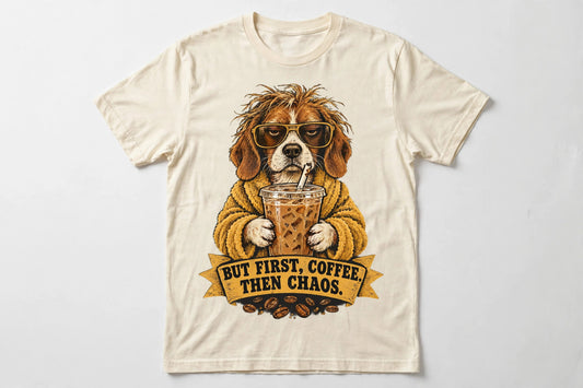 Iced Coffee Addict Beagle Coffee Tee