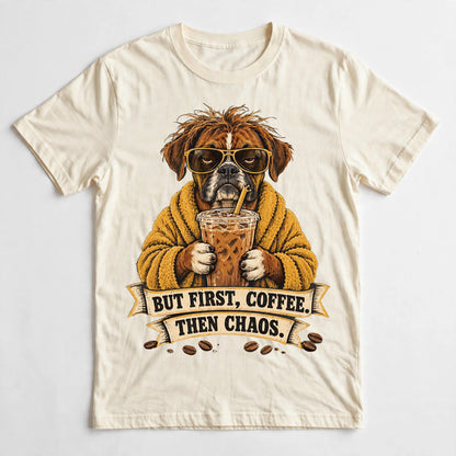 Iced Coffee Addict Boxer Coffee Tee