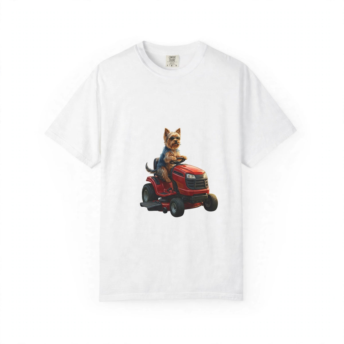 Yorkshire Terrier Lawn Mower Tee | Funny Spring Dog Graphic Shirt