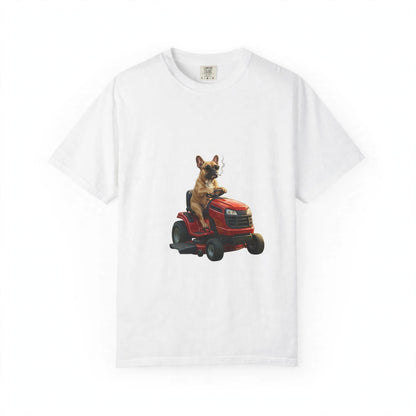 French Bulldog Lawn Mower Tee | Funny Spring Dog Graphic Shirt