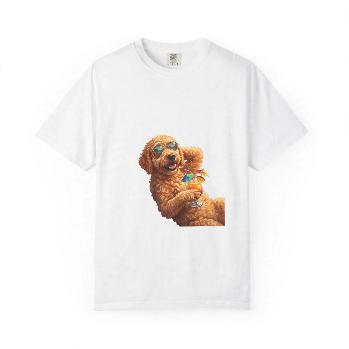 Goldendoodle Poolside Tee | Funny Summer Dog Graphic Shirt