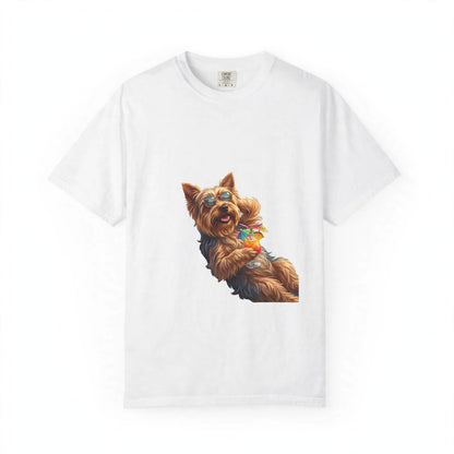 Yorkshire Terrier Poolside Tee | Funny Summer Dog Graphic Shirt