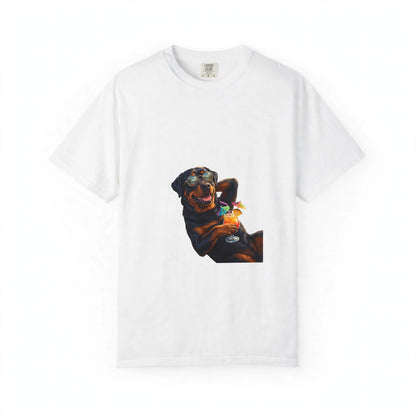 Rottweiler Poolside Tee | Funny Summer Dog Graphic Shirt