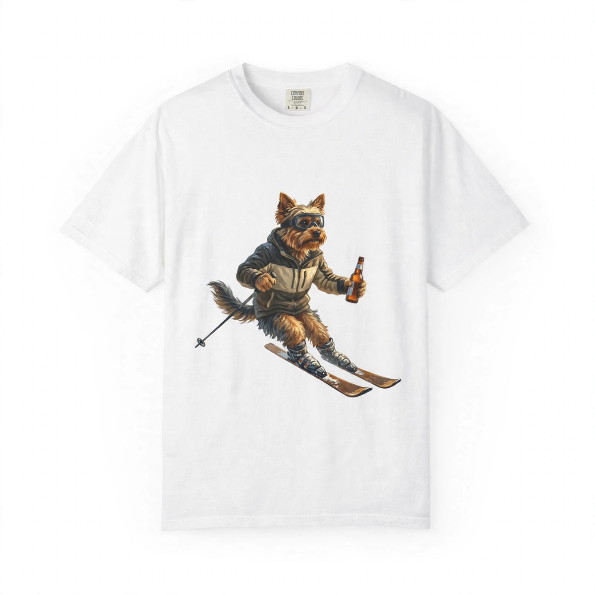 Yorkshire Terrier Skiing Tee | Funny Winter Dog Graphic Shirt