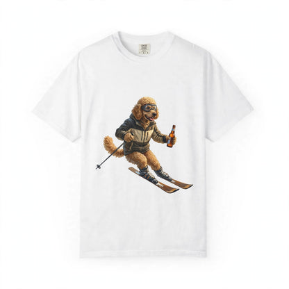 Poodle Skiing Tee | Funny Winter Dog Graphic Shirt
