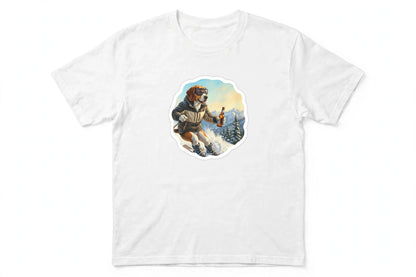 Beagle Skiing Tee | Funny Winter Dog Graphic Shirt